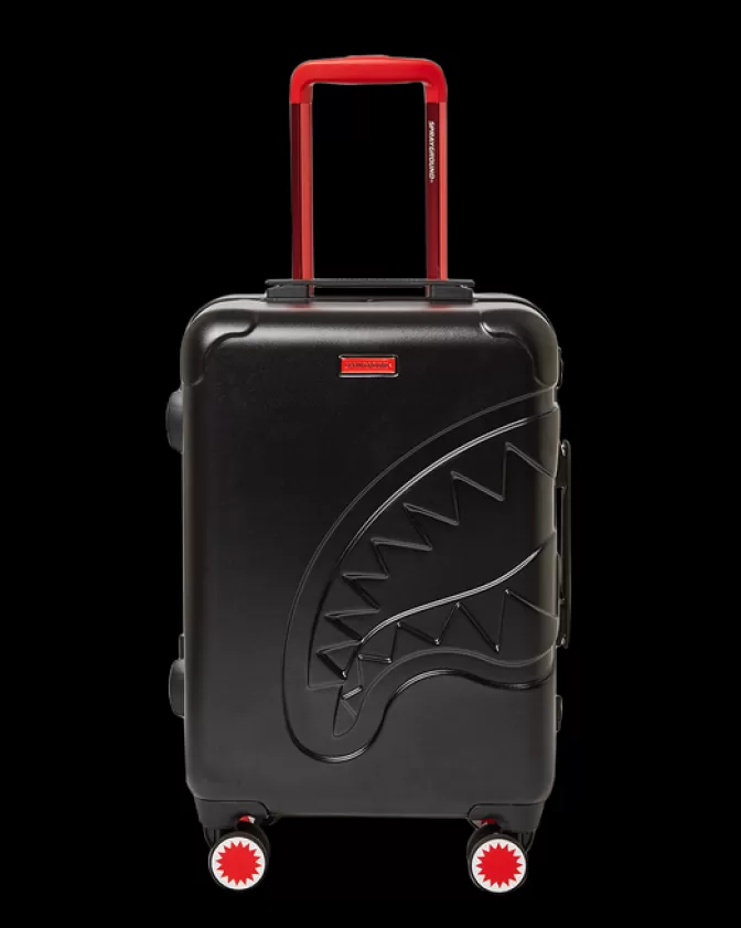 Sprayground MOLDED SHARKITECTURE BLACK HARDSHELL CARRY-ON LUGGAGE Outlet