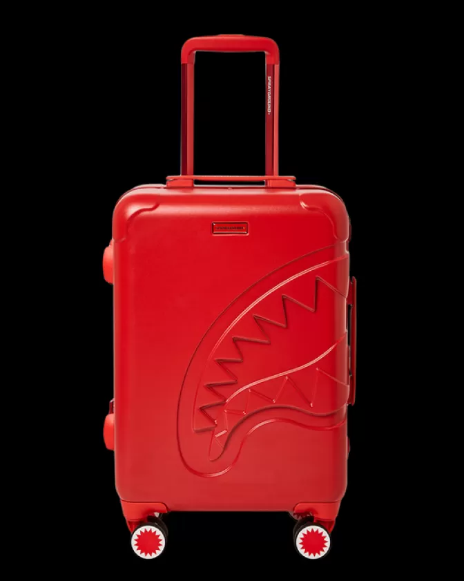 Sprayground MOLDED SHARKITECTURE RED HARDSHELL CARRY-ON LUGGAGE Cheap