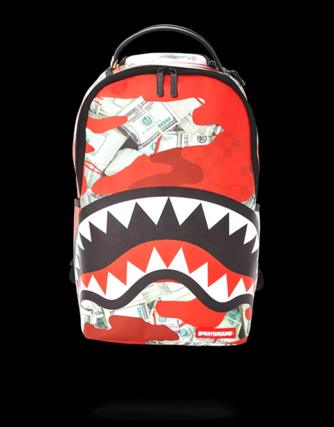 Sprayground BACKPACKS*MONEY CAMO (RED) BACKPACK