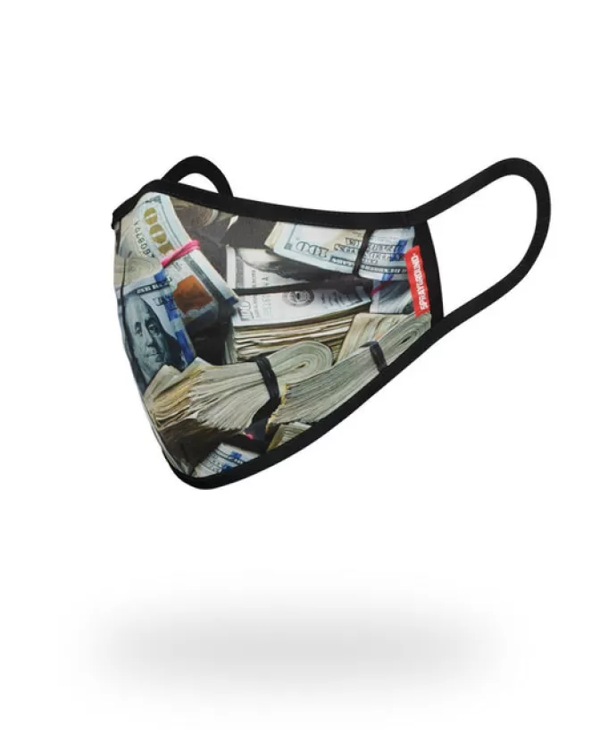 Sprayground FACE MASKS*MONEY WHERE UR MOUTH IS FORM-FITTING MASK