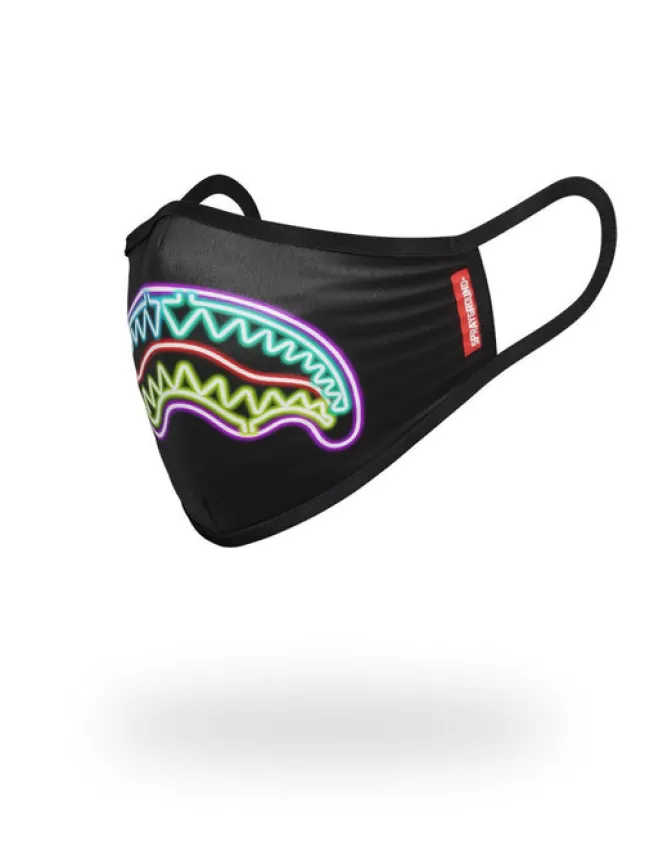 Sprayground FACE MASKS*NEON SHARK FORM-FITTING MASK