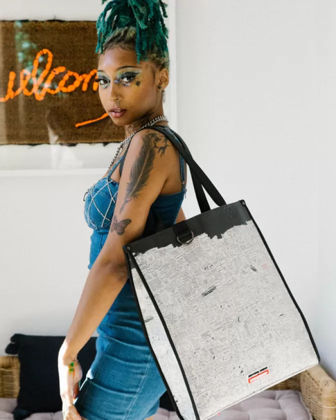 Sprayground TOTES*OFFICIAL BASQUIAT PEGASUS 1987 LOFT TOTE