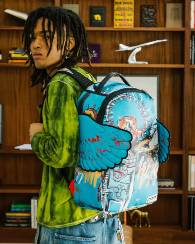 Sprayground BACKPACKS*OFFICIAL BASQUIAT UNTITLED (FALLEN ANGEL) 1981 WING BACKPACK (DLXV)