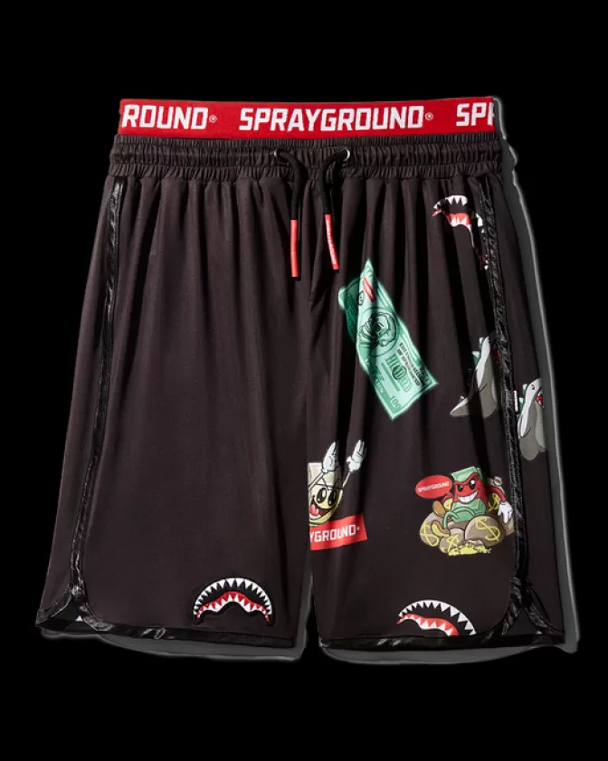 Sprayground SWIMWEAR*PATCH ALL-IN CORTO SWIM TRUNKS (BLACK)