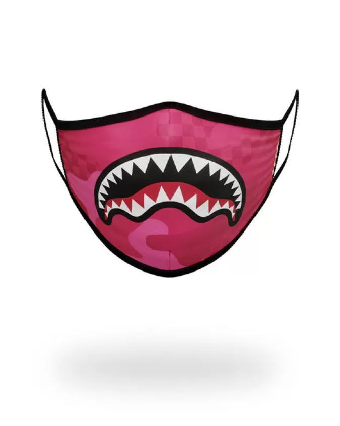 Sprayground FACE MASKS*PINK ANIME SHARK FORM-FITTING MASK