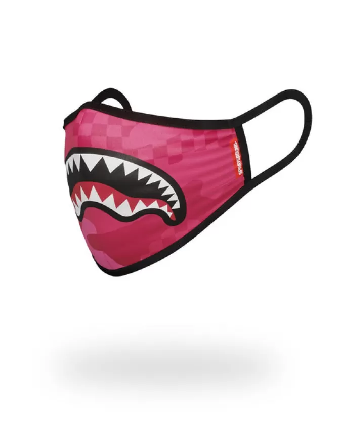 Sprayground FACE MASKS*PINK ANIME SHARK FORM-FITTING MASK