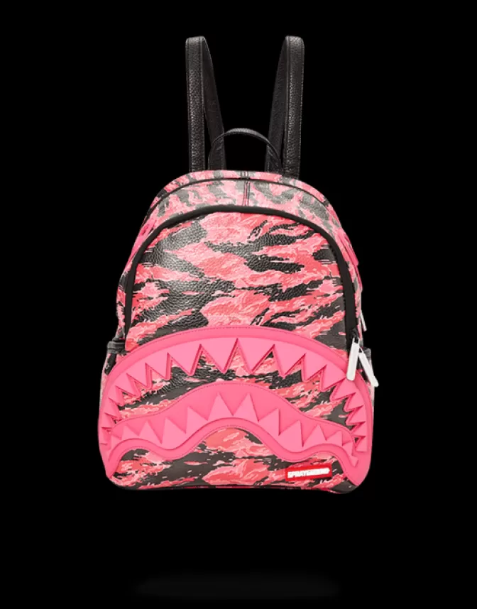 Sprayground SAVAGES*PINK TIGER CAMO SHARKMOUTH SAVAGE BACKPACK