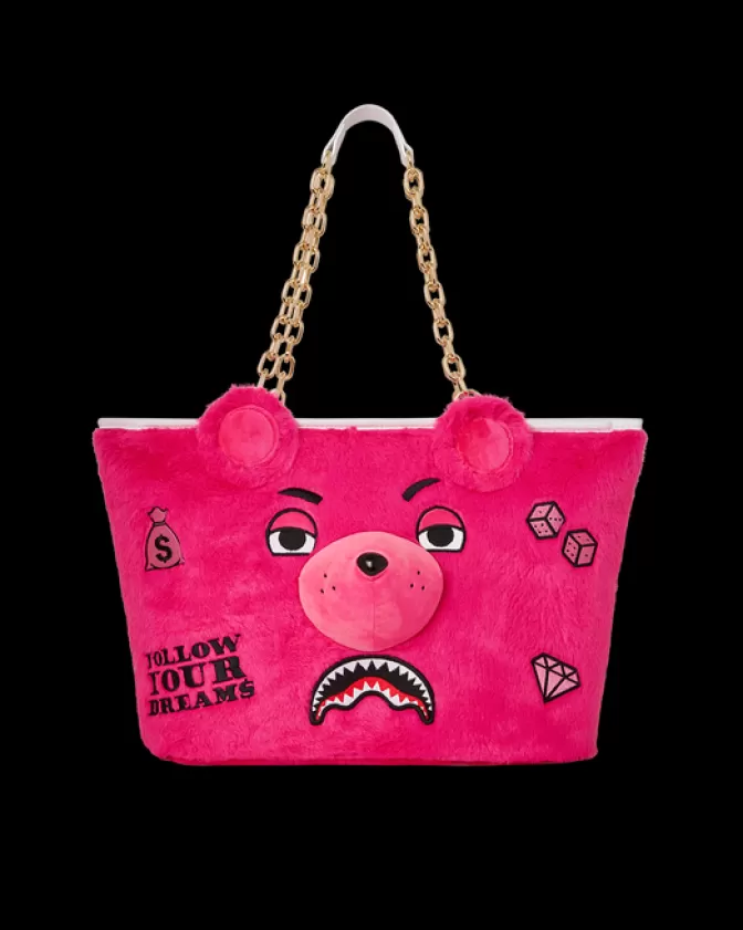 Sprayground TOTES | HANDBAGS*PLUSH MONEYBEAR TOTE (PINK)