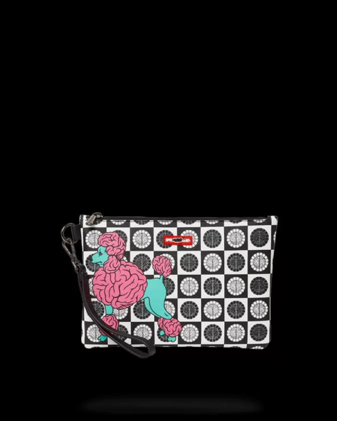 Sprayground CROSSOVER CLUTCHES*POODLE CHECK RON ENGLISH COLLAB POUCHETTE