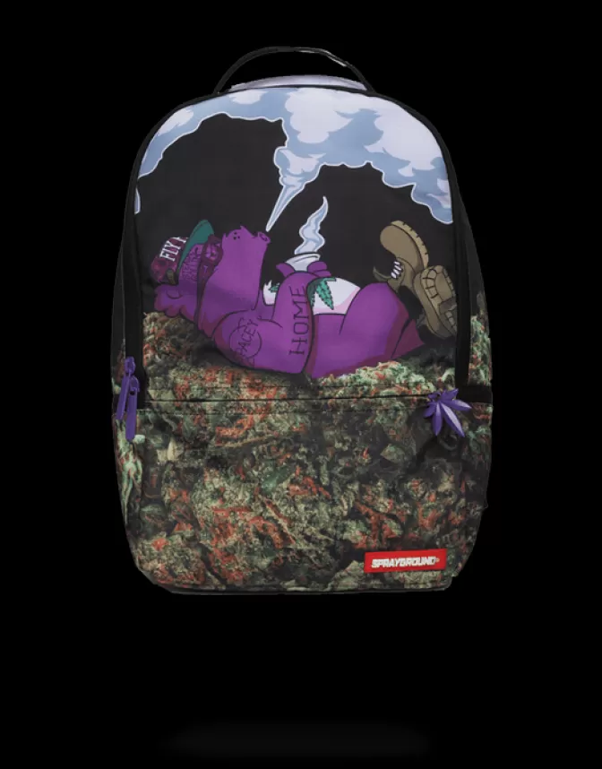 Sprayground BACKPACKS*PURPLE HAZE GANJA BEAR