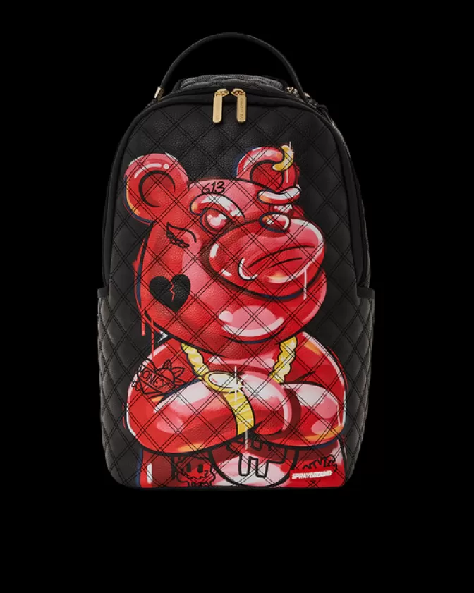 Sprayground BACKPACKS*QUILT HAND PAINTED DIABLO BEAR BACKPACK (DLXV)