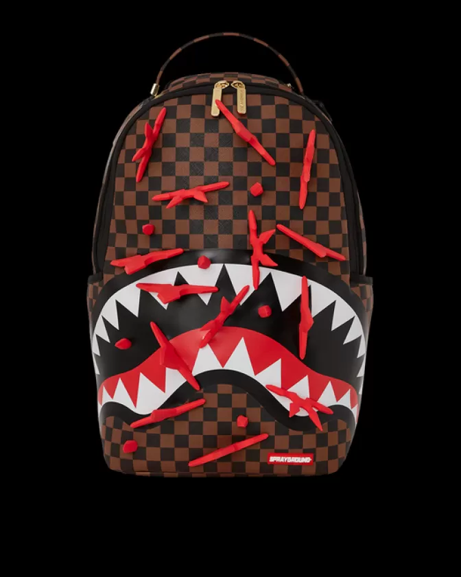 Sprayground BACKPACKS*REAL 3D NINJA STARS SMASHED BACKPACK (DLXV)