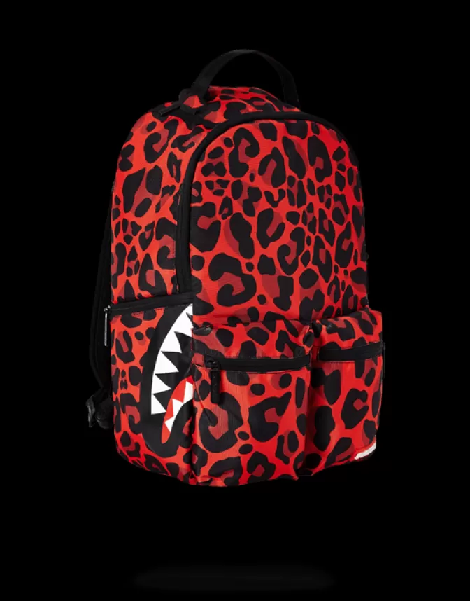 Sprayground BACKPACKS*RED LEOPARD DOUBLE CARGO