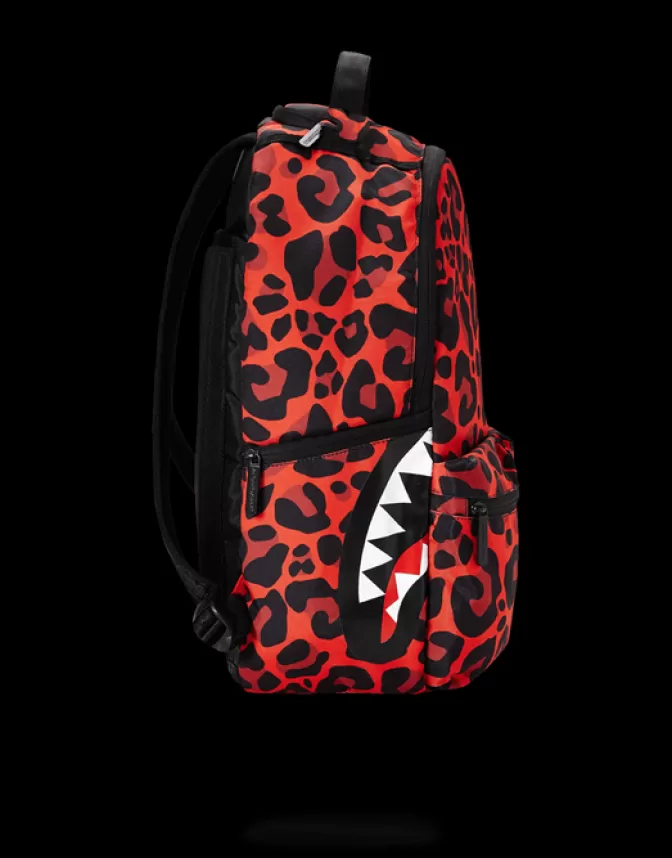 Sprayground BACKPACKS*RED LEOPARD DOUBLE CARGO