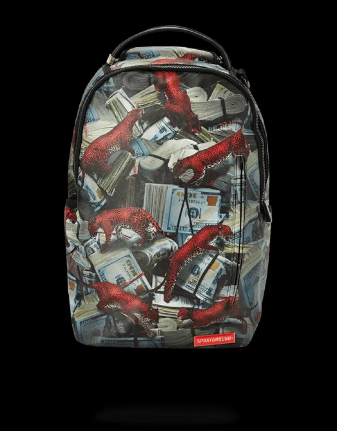 Sprayground BACKPACKS*RED LEOPARD MONEY