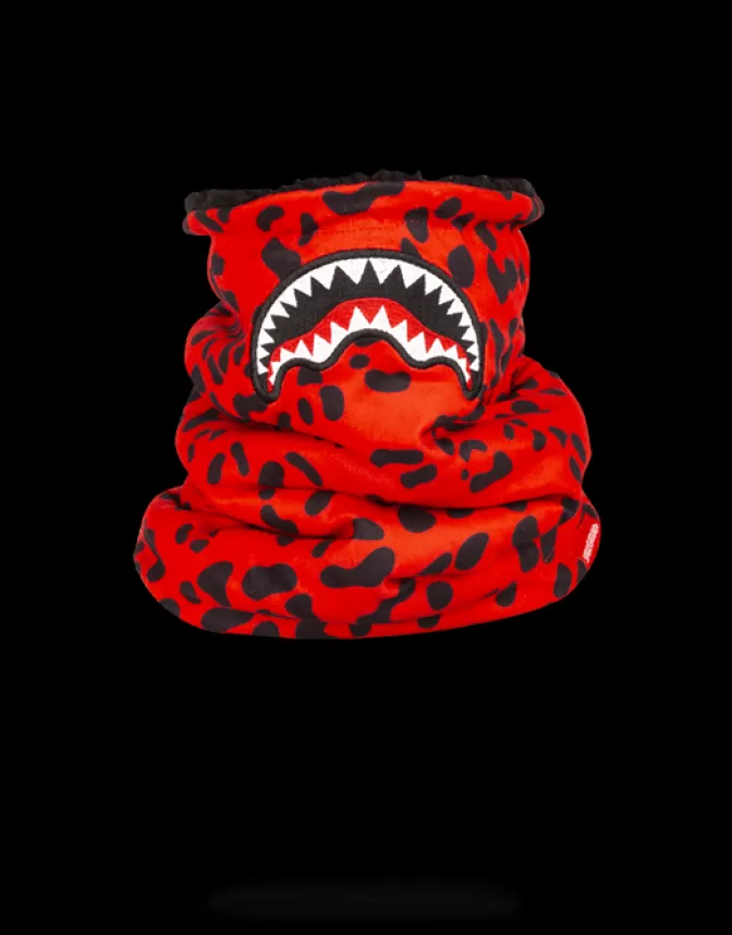 Sprayground SKI MASKS*RED LEOPARD NECK WARMER