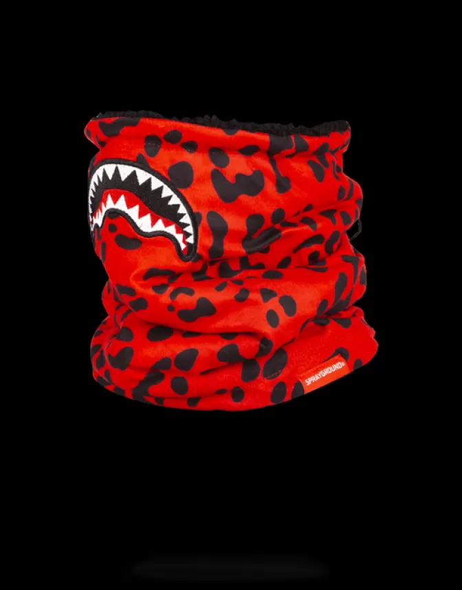 Sprayground SKI MASKS*RED LEOPARD NECK WARMER