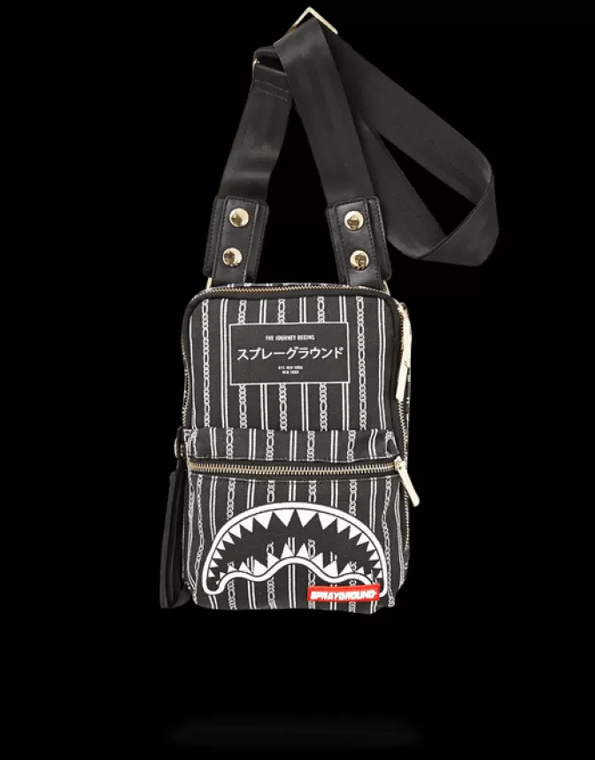 Sprayground SLINGS*REVERSE BLACK SHARKS IN PARIS SLING