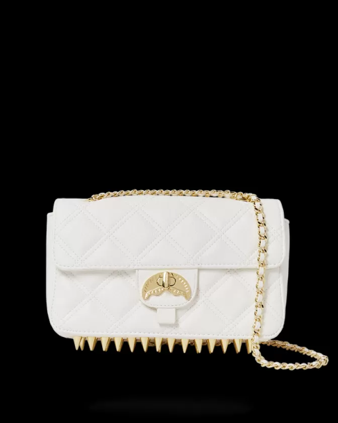 Sprayground HANDBAGS*RIVIERA LE BLANC GOLD CHAIN SHARK HANDBAG