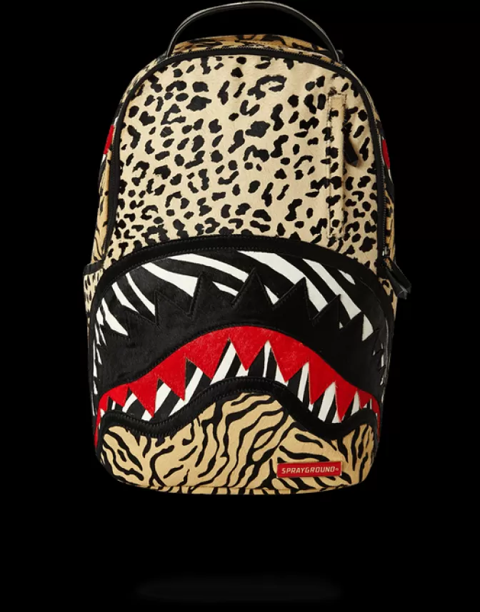 Sprayground BACKPACKS*SAFARI SHARK (PONY HAIR/LEATHER) LIMITED TO 50 PCS