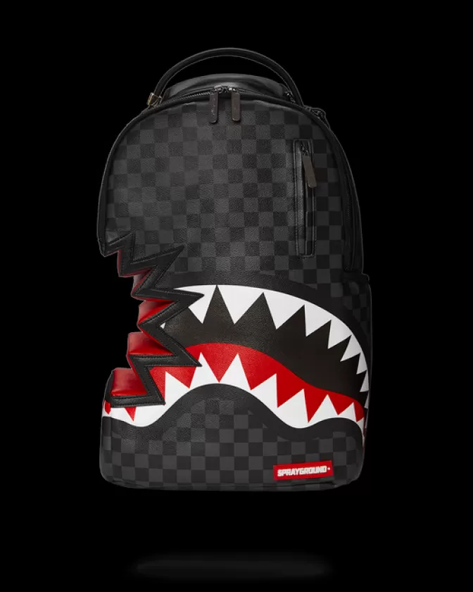 Sprayground BACKPACKS*SHARK BITE SHARKS IN PARIS GRAY BACKPACK (DLXV)