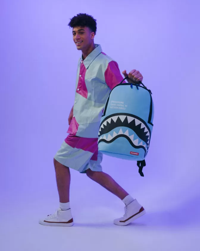 Sprayground BACKPACKS*SHARK CENTRAL (BLUE) BACKPACK (DLXV)