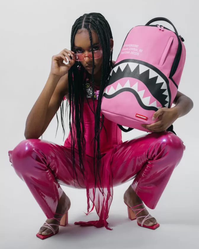 Sprayground BACKPACKS*SHARK CENTRAL (PINK) BACKPACK (DLXV)