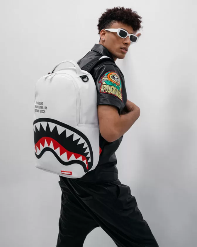 Sprayground BACKPACKS*SHARK CENTRAL (WHT) BACKPACK (DLXV)