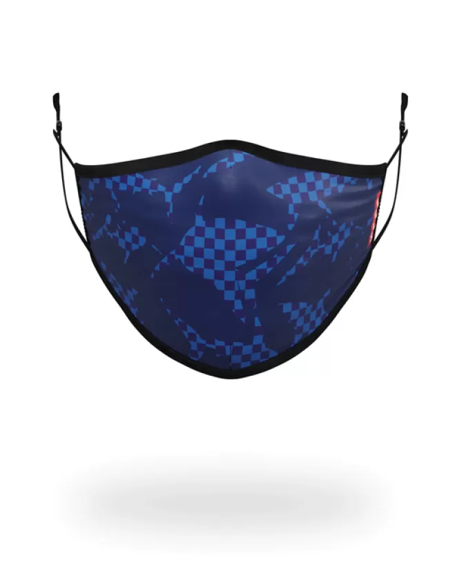 Sprayground FACE MASKS*SHARK CHECK (BLUE) FACE MASK