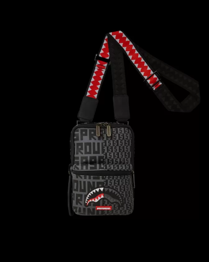 Sprayground SLINGS | CROSSBODYS*SHARKFINITY STEALTH PILOT MESSENGER SLING BAG