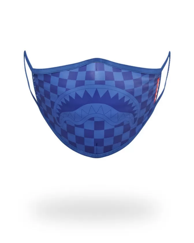 Sprayground FACE MASKS*SHARKS IN PARIS (BLUE) FORM-FITTING MASK