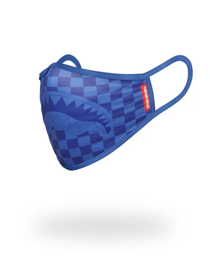 Sprayground FACE MASKS*SHARKS IN PARIS (BLUE) FORM-FITTING MASK