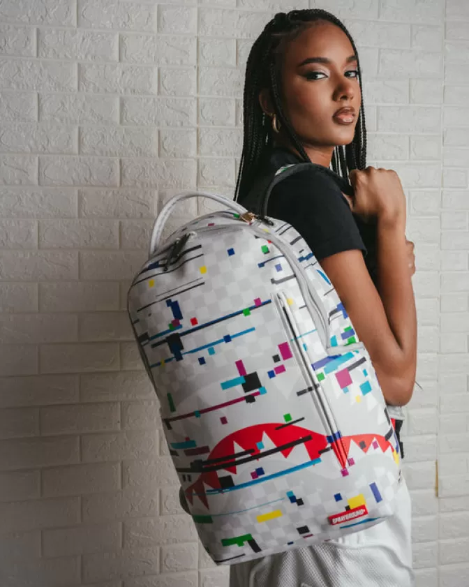 Sprayground BACKPACKS*SHARKS IN PARIS GLITCH RIDER BACKPACK (DLXV)