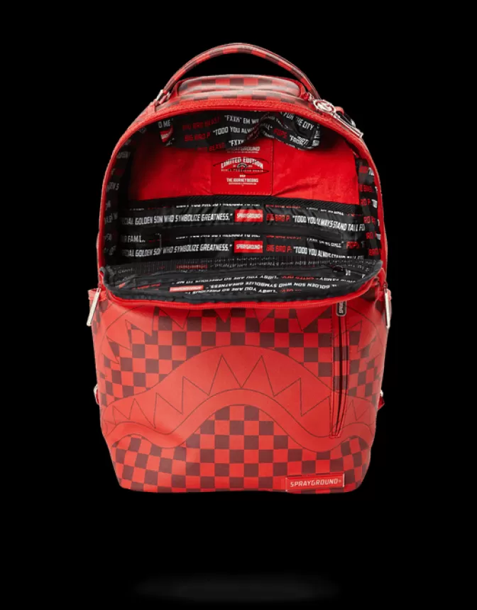 Sprayground BACKPACKS*SHARKS IN PARIS (RED CHECKERED EDITION)