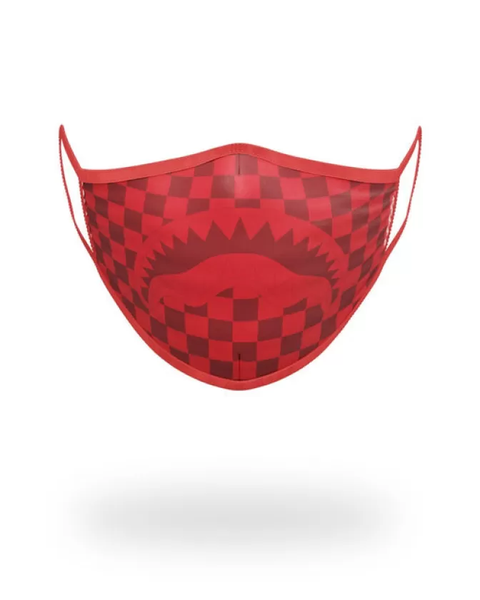 Sprayground FACE MASKS*SHARKS IN PARIS (RED) FORM-FITTING MASK