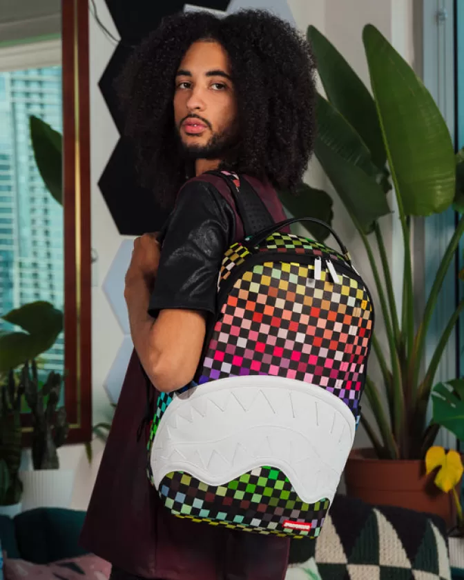 Sprayground BACKPACKS*SHARKS IN PARIS THE GRID BACKPACK (DLXV)