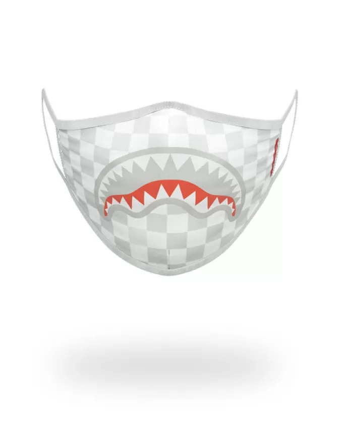 Sprayground FACE MASKS*SHARKS IN PARIS (WHITE) FORM-FITTING MASK