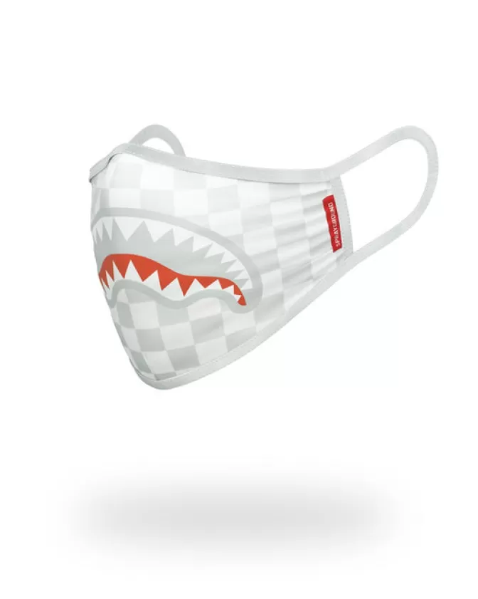 Sprayground FACE MASKS*SHARKS IN PARIS (WHITE) FORM-FITTING MASK