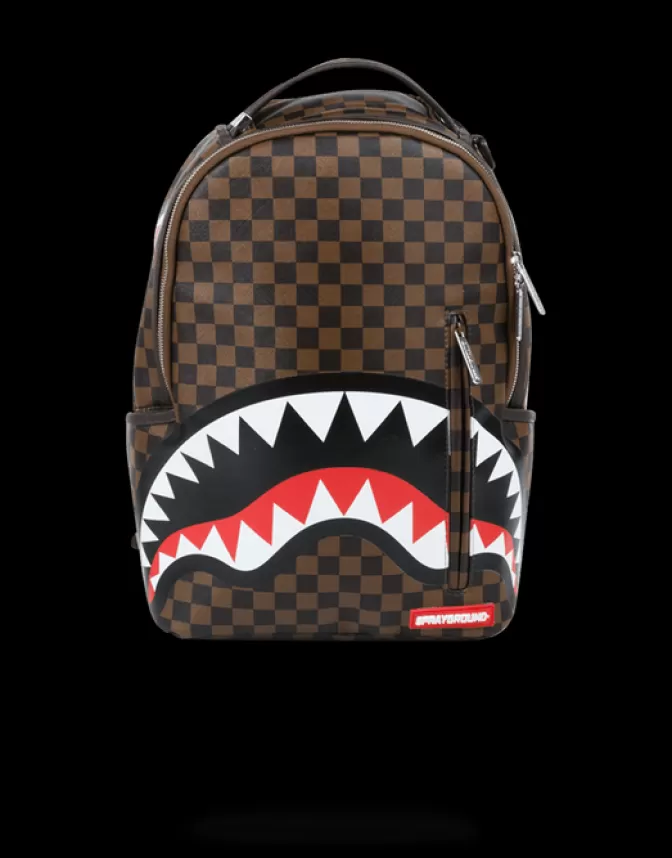 Sprayground BACKPACKS*SLEEK SHARKS IN PARIS (BROWN)