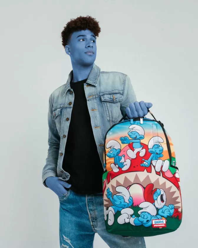 Sprayground BACKPACKS*SMURFS MUSHROOM CHILL BACKPACK