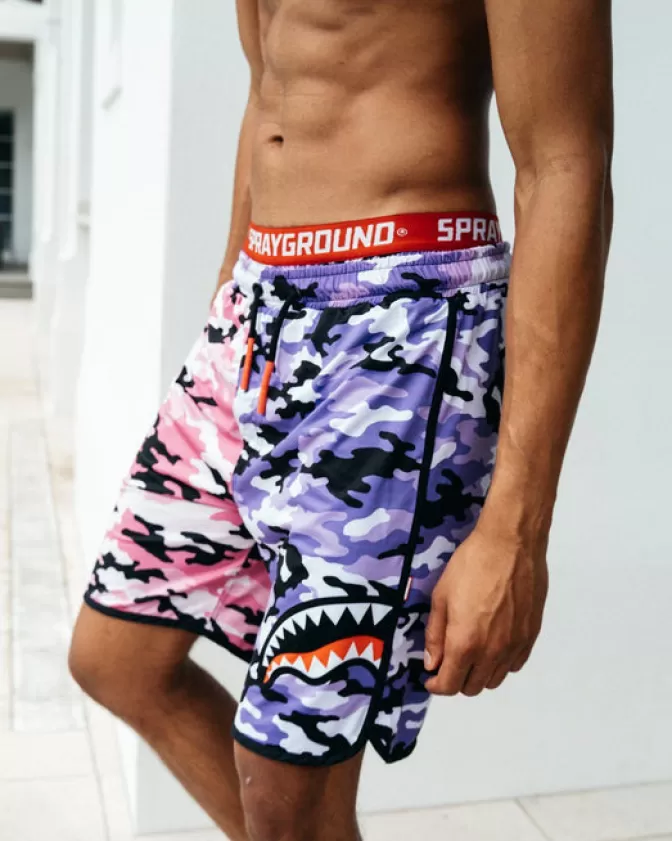 Sprayground SWIMWEAR*SPLIT CAMO CORTO SWIM TRUNKS