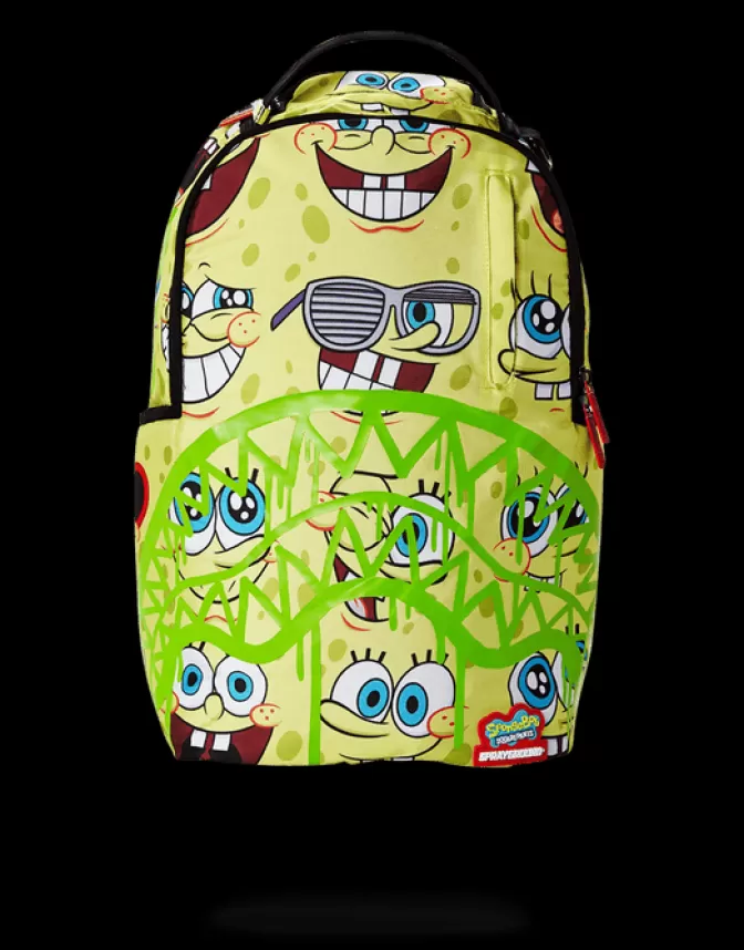 Sprayground BACKPACKS*SPONGEBOB SPRAYPAINT FACE PATTERN