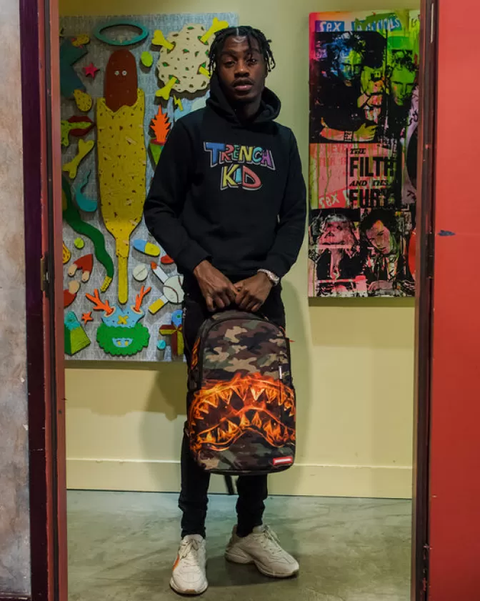 Sprayground BACKPACKS*THE LIL TJAY BURNER SHARK DLX BACKPACK