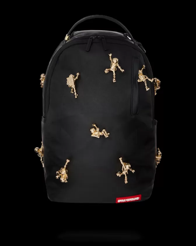 Sprayground BACKPACKS*THE LOST IN SPACE BACKPACK (10 3D GOLD METAL ASTRONAUTS)