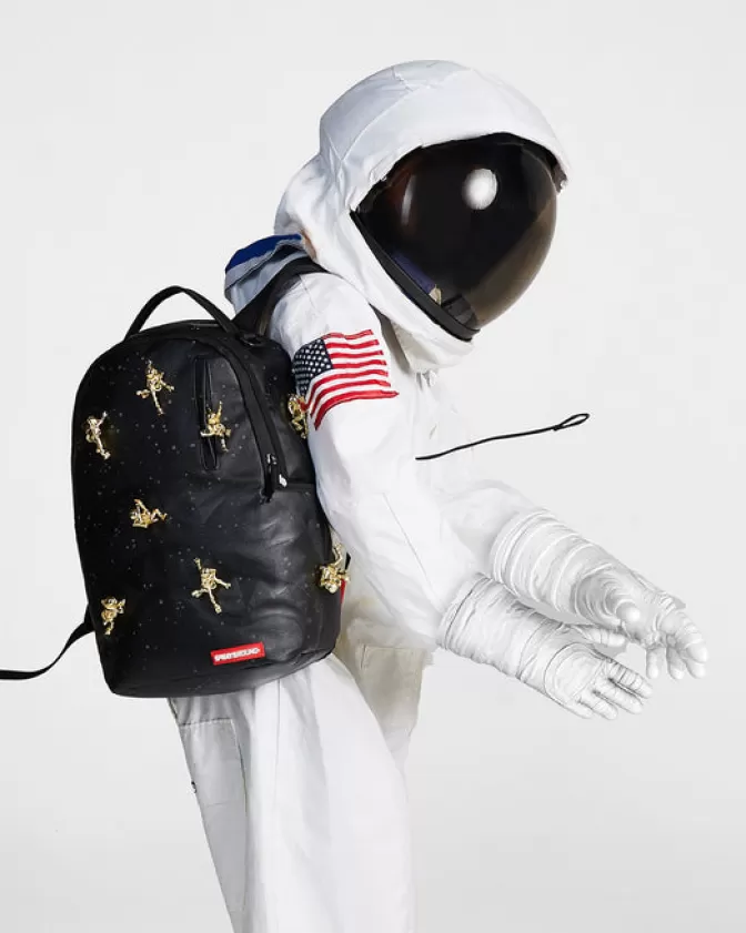 Sprayground BACKPACKS*THE LOST IN SPACE BACKPACK (10 3D GOLD METAL ASTRONAUTS)
