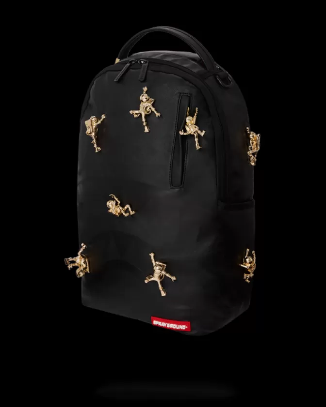 Sprayground BACKPACKS*THE LOST IN SPACE BACKPACK (10 3D GOLD METAL ASTRONAUTS)