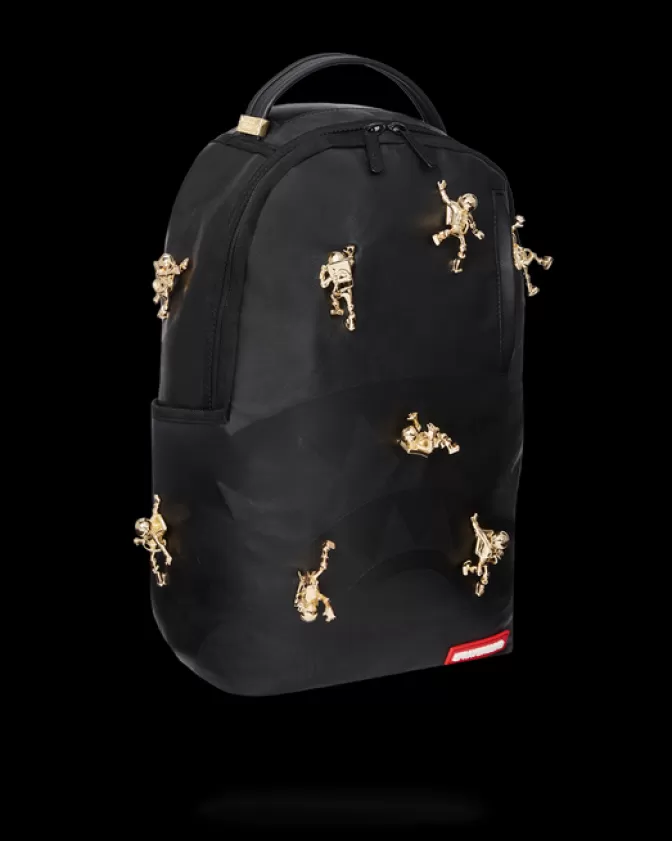 Sprayground BACKPACKS*THE LOST IN SPACE BACKPACK (10 3D GOLD METAL ASTRONAUTS)