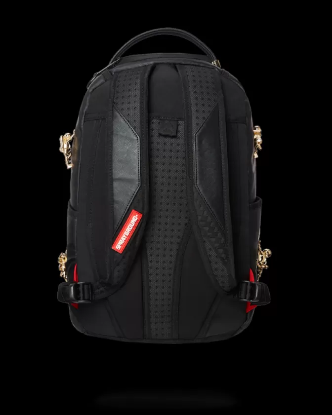 Sprayground BACKPACKS*THE LOST IN SPACE BACKPACK (10 3D GOLD METAL ASTRONAUTS)