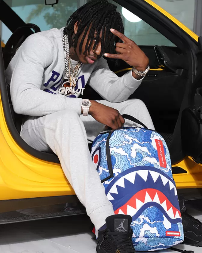 Sprayground BACKPACKS*THE SHARK WAVE (made from 100% recycled plastic bottles from the ocean)