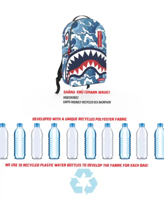 Sprayground BACKPACKS*THE SHARK WAVE (made from 100% recycled plastic bottles from the ocean)